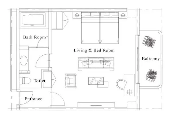 Deluxe İki Ayrı Yataklı Oda, Balkon