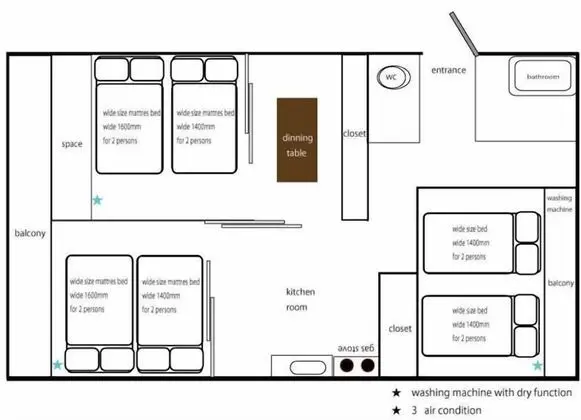 Daire, 4 Yatak Odası (604)