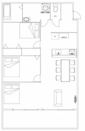 Family Daire, 3 Yatak Odası, Mutfak, Okyanusa Sıfır