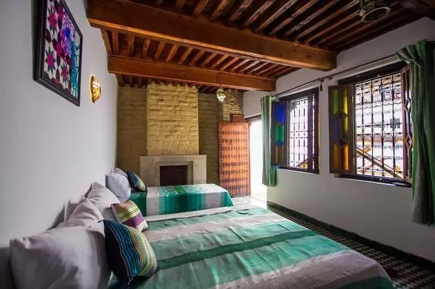 Family Dört Kişilik Oda, Birden Çok Yatak, Avlu Manzaralı (Essaouira)