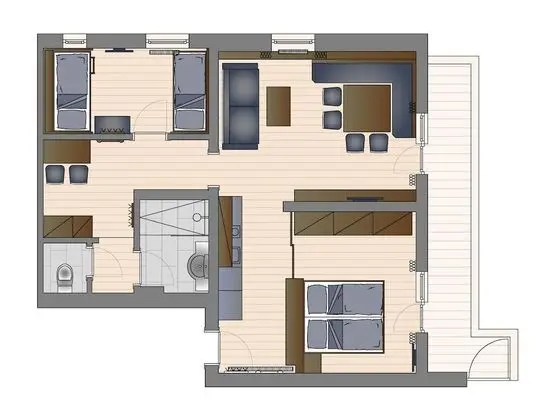 Apart Daire, Mutfak (Morgentau-75€ Cleaning fee not incl)