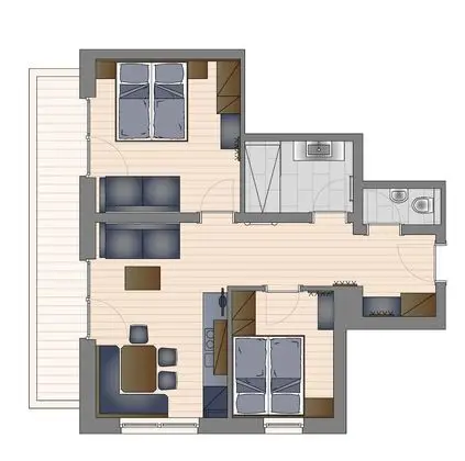 Apart Daire, Mutfak (Weitblick-75€ Cleaning fee not incl)