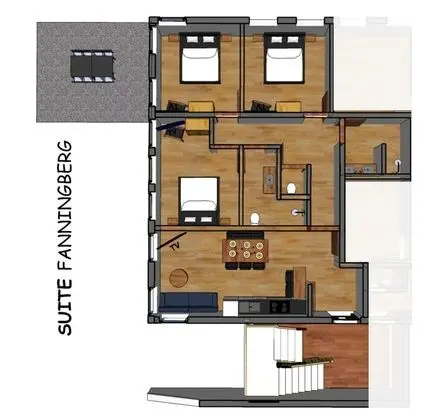 Luxury Süit, 3 Yatak Odası (incl. final cleaning fee 250 EUR)