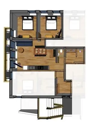 Panoramic Süit, 2 Yatak Odası, Dağ Manzaralı (incl. final cleaning fee 188 EUR)