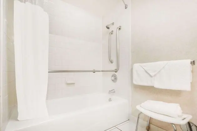 Oda, 1 Büyük (Queen) Boy Yatak, Engellilere Uygun, Sigara İçilmez (Tub with Grab Bars)