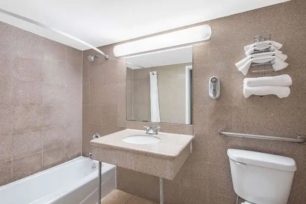 Oda, 1 Büyük (Queen) Boy Yatak, Engellilere Uygun, Sigara İçilmez (Tub with Grab Bars)