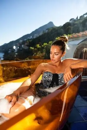 Family Dört Kişilik Oda, Banyolu/Duşlu, Deniz Manzaralı (Family Suite Positano)