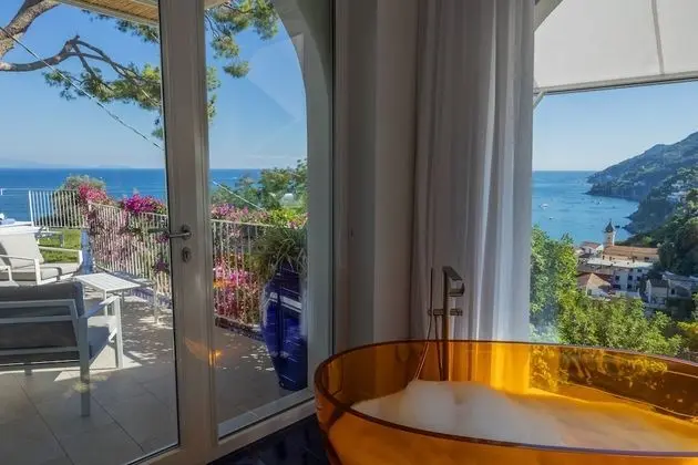 Family Dört Kişilik Oda, Banyolu/Duşlu, Deniz Manzaralı (Family Suite Positano)