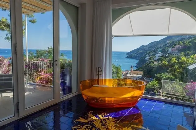Family Dört Kişilik Oda, Banyolu/Duşlu, Deniz Manzaralı (Family Suite Positano)