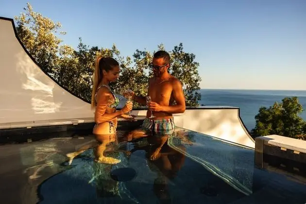 Family Dört Kişilik Oda, Banyolu/Duşlu, Deniz Manzaralı (Family Suite Positano)