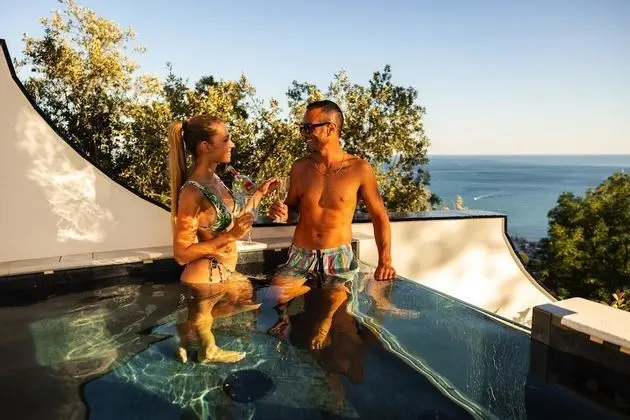 Family Dört Kişilik Oda, Banyolu/Duşlu, Deniz Manzaralı (Family Suite Positano)