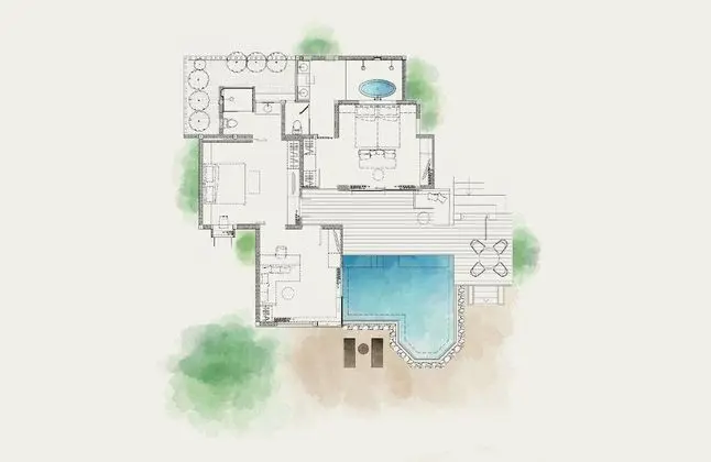 Two-bedroom Beachfront Family Pool Villa