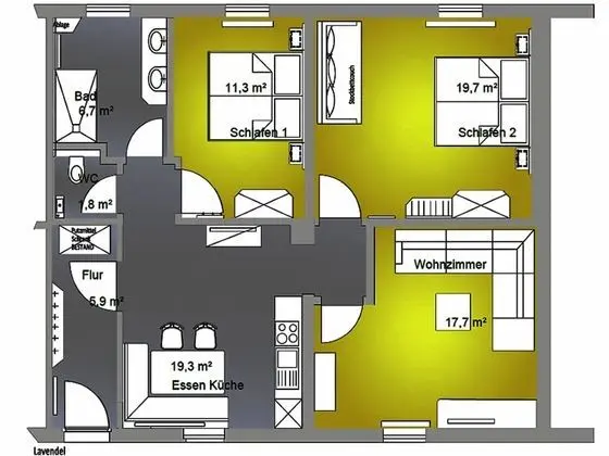 Premium Daire (Lavendel)