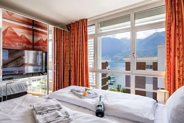 Family Apart Daire, Birden Çok Yatak, 2 Banyolu (Divina Minusio)