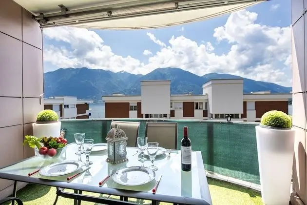 Family Apart Daire, Birden Çok Yatak, 2 Banyolu (Divina Minusio)