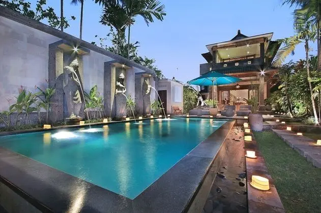 Two-Bedroom Private Pool Villa with Rice Field View
