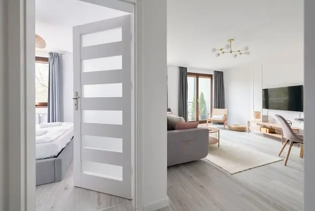 Deluxe Apart Daire, 1 Yatak Odası, Balkon, Ek Bina (4 people, ul. Sobieskiego 29)
