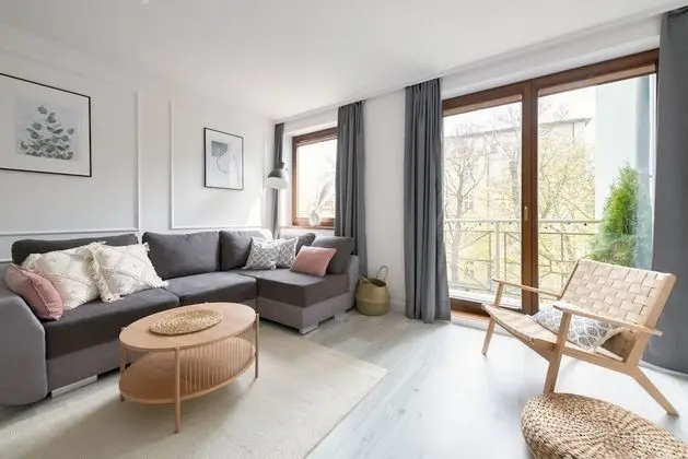 Deluxe Apart Daire, 1 Yatak Odası, Balkon, Ek Bina (4 people, ul. Sobieskiego 29)