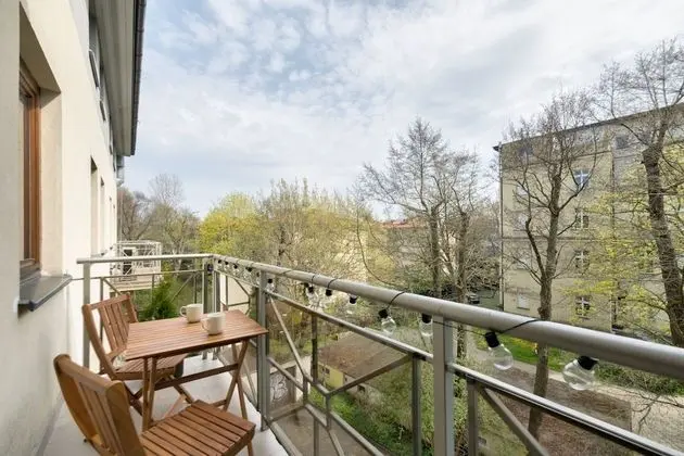 Deluxe Apart Daire, 1 Yatak Odası, Balkon, Ek Bina (4 people, ul. Sobieskiego 29)