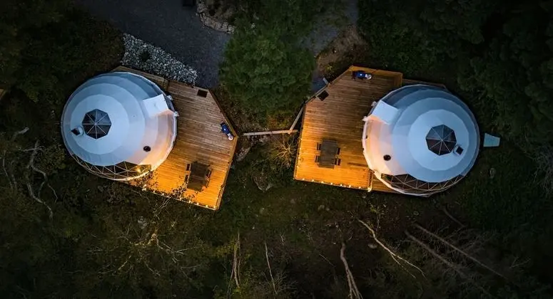 Dome #1 Stream and Wooded View