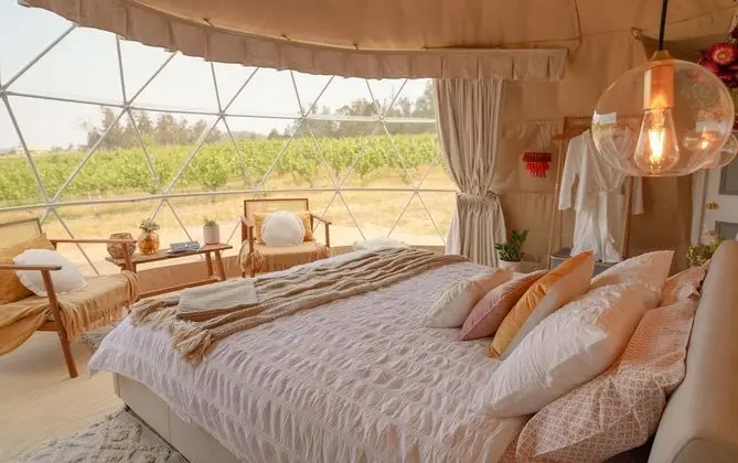 Panoramic Çadır, 1 En Büyük (King) Boy Yatak, Tepe Manzaralı (Outdoor Tub,  Amarone Glampers Dome)