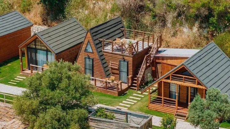 Bungalov Ardıç, Deniz ve Dağ Manzaralı, Teraslı