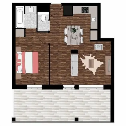 Apart Daire, 1 Yatak Odası