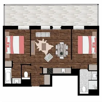 Apart Daire, 2 Yatak Odası