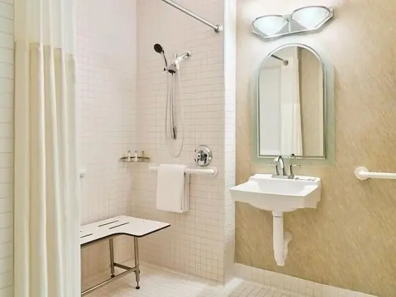 Oda, 1 En Büyük (King) Boy Yatak, Engellilere Uygun (Mobility & Hearing, Roll-in Shower)
