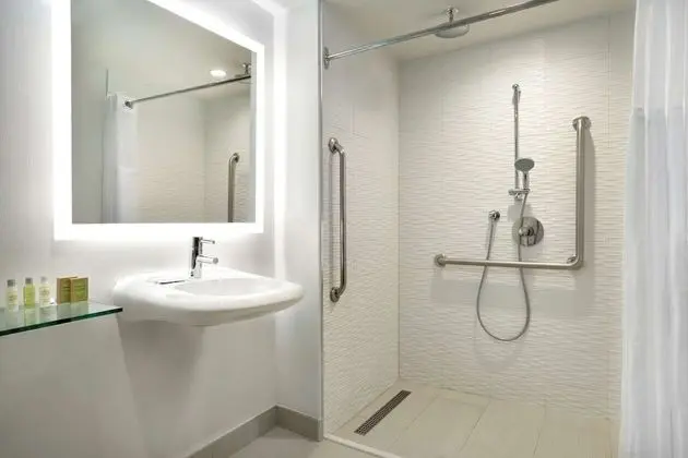 Oda, 1 Büyük (Queen) Boy Yatak, Engellilere Uygun (Mobility & Hearing, Roll-in Shower)