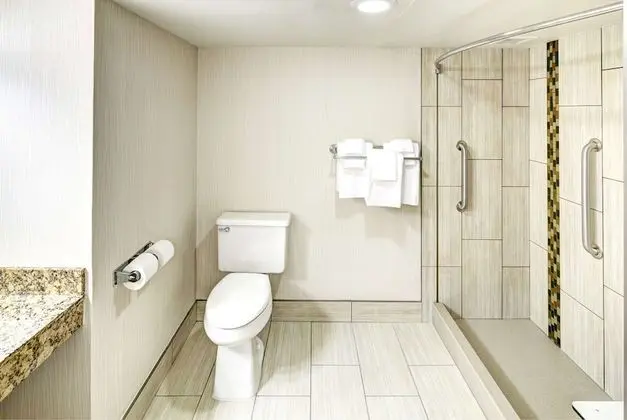 Oda, 1 Büyük (Queen) Boy Yatak, Engellilere Uygun (Mobility & Hearing, Roll-in Shower)
