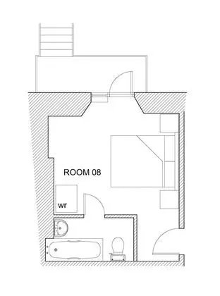 Standard Double Room (Rear View, 2nd floor)
