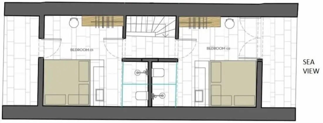 2 bedroom Maisonette with private sharing pool