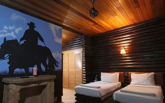 Panoramic Oda, Balkon, Bahçe Manzaralı (Log Cabin)
