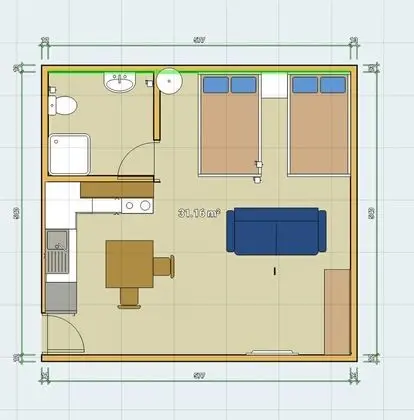 Apart Daire, 1 Yatak Odası, Sigara İçilebilir, Buzdolabı