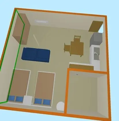Apart Daire, 1 Yatak Odası, Sigara İçilebilir, Buzdolabı