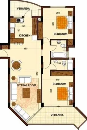 Signature Apart Daire, 2 Yatak Odası, Şehir Manzaralı (Crystal)