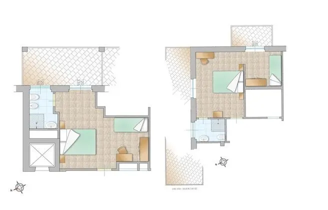 Economy Dört Kişilik Oda, 1 Yatak Odası, Balkon (Lake View or Mountain Side)