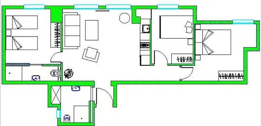 Deluxe Apart Daire, 3 Yatak Odası, Engellilere Uygun, Mutfak