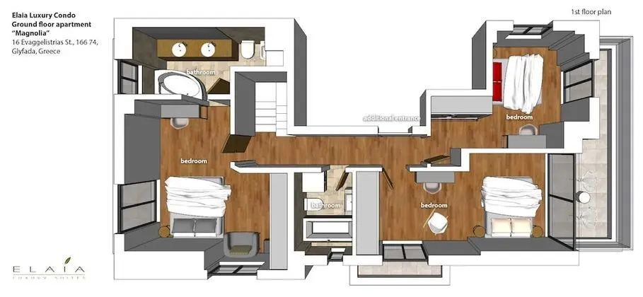 Magnolia - Elaia Luxury Ground Floor Condo with Private Pool and Garden