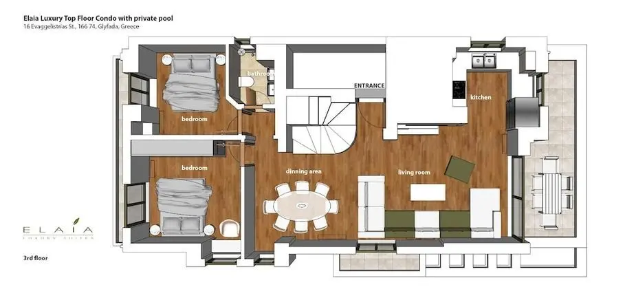Saffron - Elaia Luxury Top Floor Condo with Private Pool