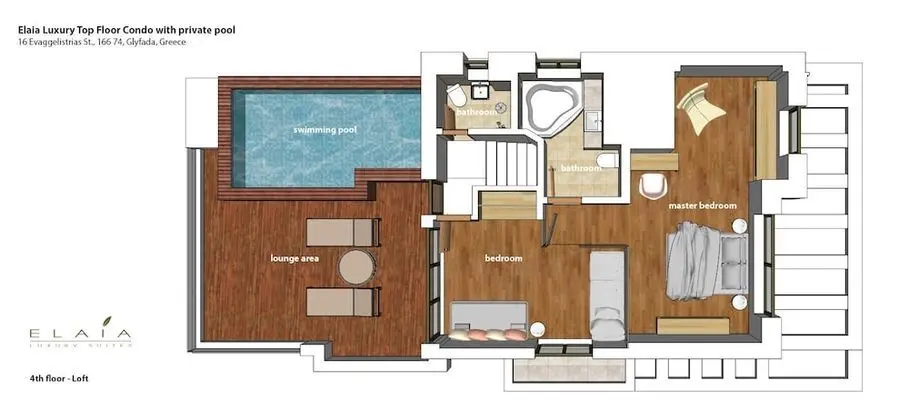 Saffron - Elaia Luxury Top Floor Condo with Private Pool