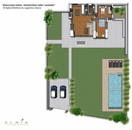 Lavender - Elaia Luxury Ground Floor Suite with Private Pool and Garden