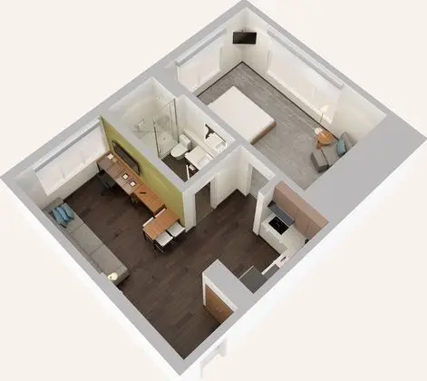 Executive Süit, 1 En Büyük (King) Boy Yatak ve Çekyat, Şehir Manzaralı, Köşe (City View)