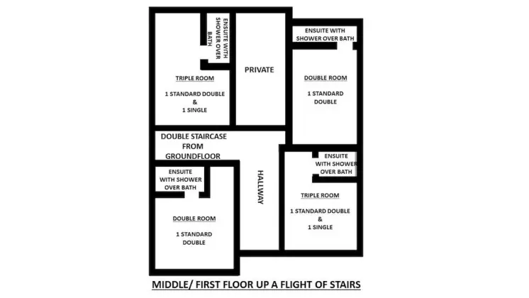 Tek Büyük Yataklı Oda, Banyolu/Duşlu