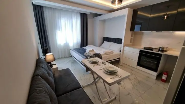 1+0 Daire, Kara Manzaralı, Balkonlu