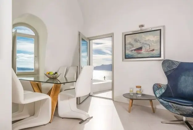 Elite Süit, 1 Yatak Odası, Kişiye Özel Havuzlu, Deniz Manzaralı (Caldera View)
