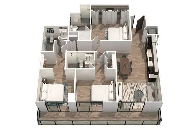 Luxury Süit, 3 Yatak Odası (Bay View, 2 King, Queen)