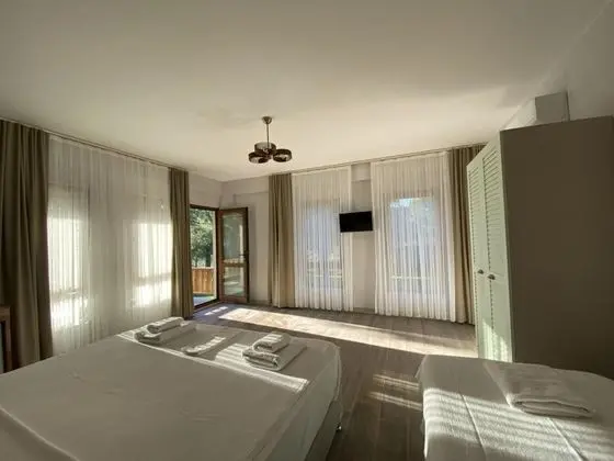 Deluxe Üç Kişilik Oda , Bahçe Manzaralı, Balkonlu