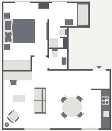 Superior Apart Daire, 1 Yatak Odası, Sigara İçilmez, Mutfak